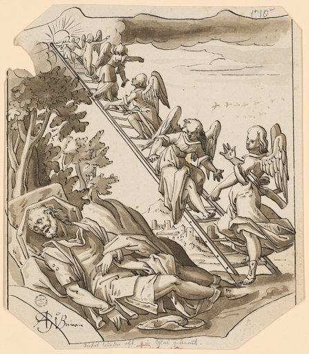 Design for a central panel with the Ladder of Jacob