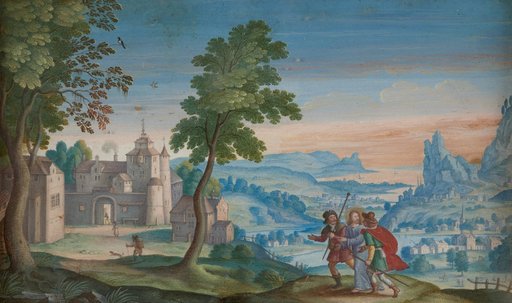 Christ with the Two Disciples on the Road to Emmaus