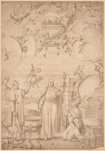 Design for a Theses Sheet "Pro jure et justitia"