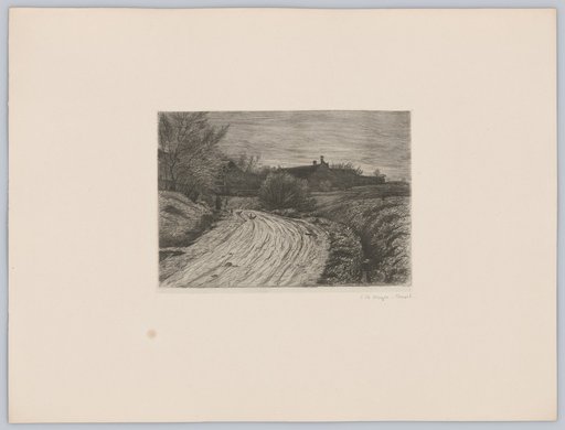 Country Road Before the Entrance to a Village