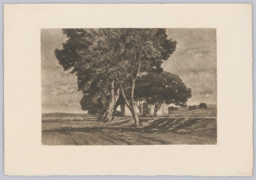 Chapel Behind Trees