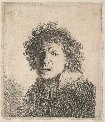 Self-Portrait with Open Mouth