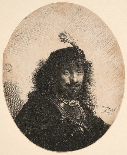Self-Portrait (?) with Plume