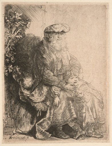 Abraham Caressing Isaac
