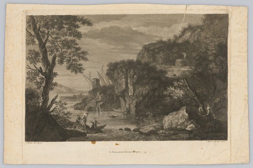 Küstenlandschaft mit Fischern
