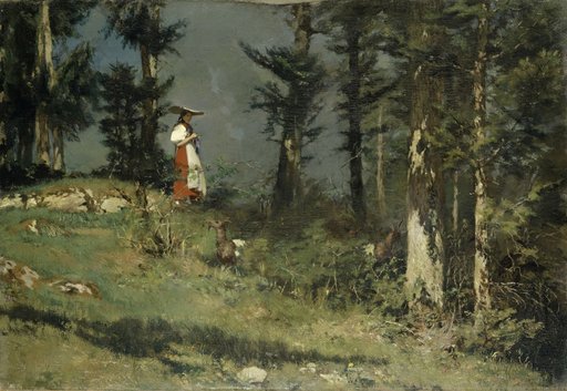 Goat Herd in the Forest