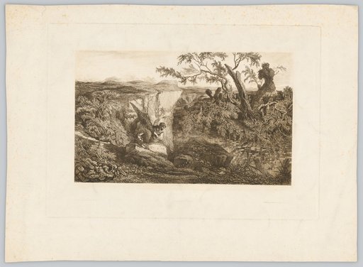 River Landscape with Rocky Shore