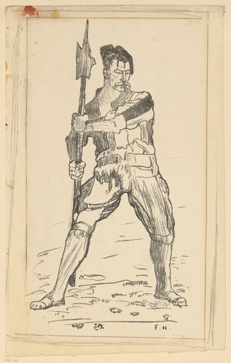 Halberdier in Frontal Marching Stance
