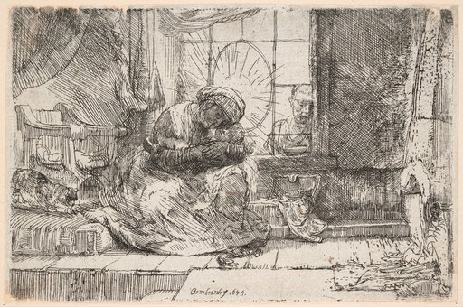 The Holy Family with a Snake and a Cat