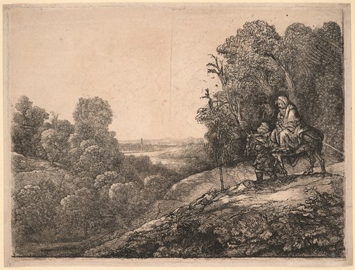 The Flight into Egypt, Revised Plate by Hercules Segers