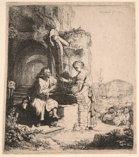 Christ and the Samaritan Woman in Ruins