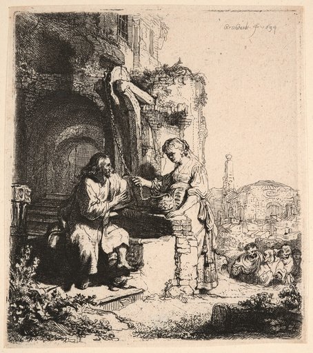 Christ and the Samaritan Woman in Ruins