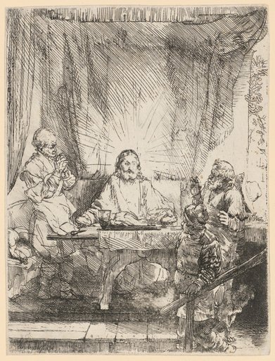 Christ at Emmaus: Large Plate