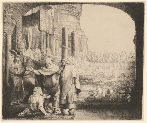 Peter and John Healing the Cripple at the Temple Gate