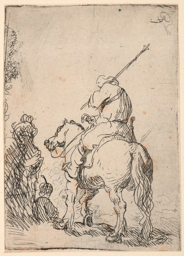 Soldier with a Turban on a Horse (The Rider)