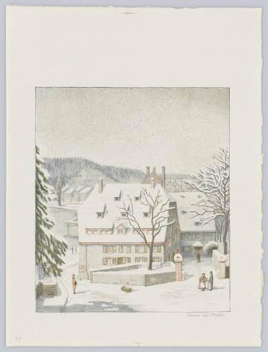 St. Alban's Priory in the Snow