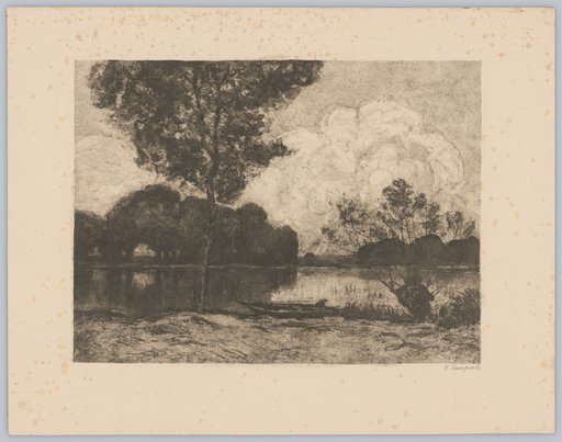 River Landscape with a Boat