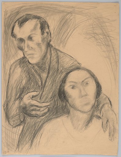 Self-Portrait with a Woman. The man in half-length, the woman in bust-length
