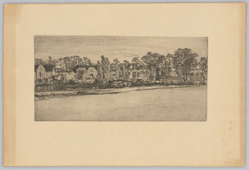 Landscape with Houses Behind Trees in Gardens