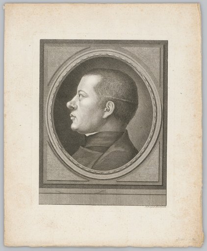 Male Bust Portrait in Profile to the Left