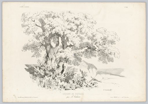 Seven Lithographs from the Series "Leçons de paysage"