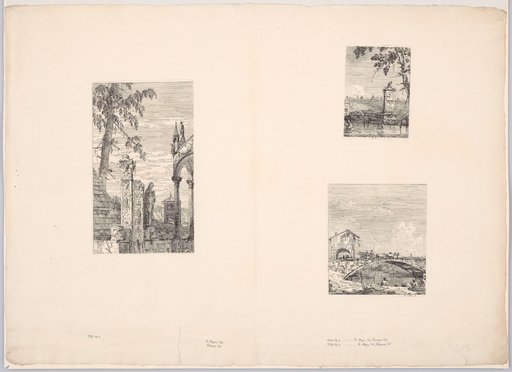 Marian Image at a Chapel – Landscape with Monument – Small Bridge with an Osterie