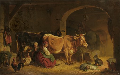 In the stable