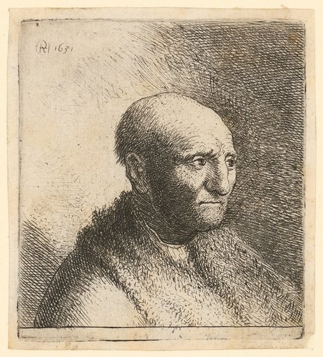 Bald-headed Man with a Fur Collar
