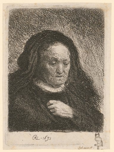 Rembrandt's Mother, with Her Hand on Her Breast