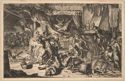 French Soldiers Raid a House
