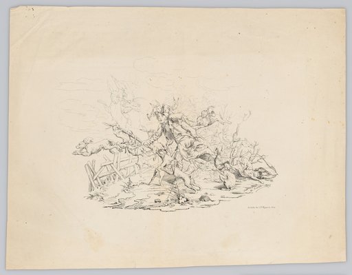 Hunters Pursuing Hares