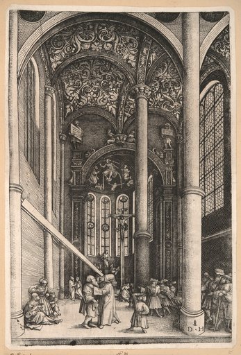 Interior of the Augsburg Dominican Convent Church of St. Catherine with the Parable of the Beam in the Eye