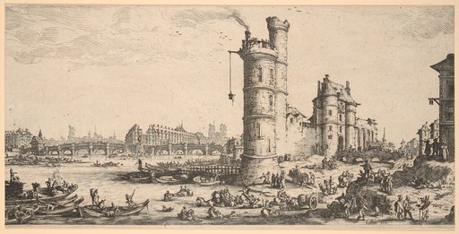 Large View of Paris with the Pont Neuf, the Tower, and the Former Porte de Nesle