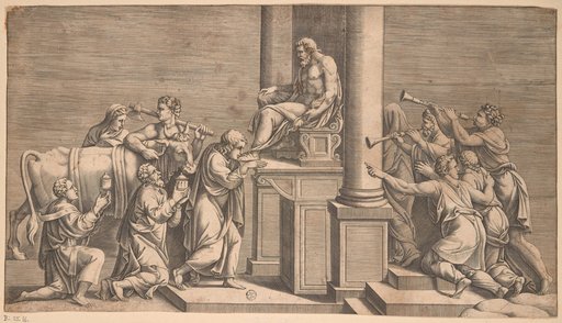 Bull Sacrifice Before a Statue of Jupiter