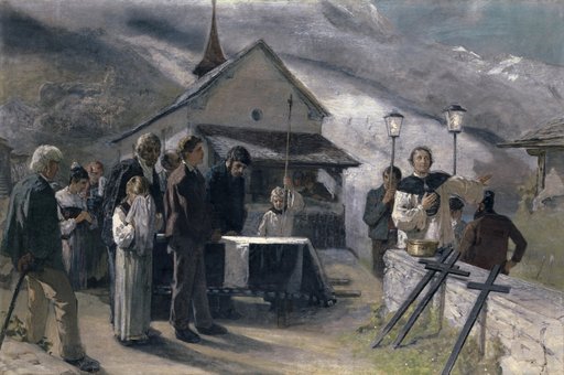 Burial after the Landslide of Spiringen, Uri, 1887