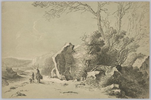 Landscape with a Rider and a Traveler