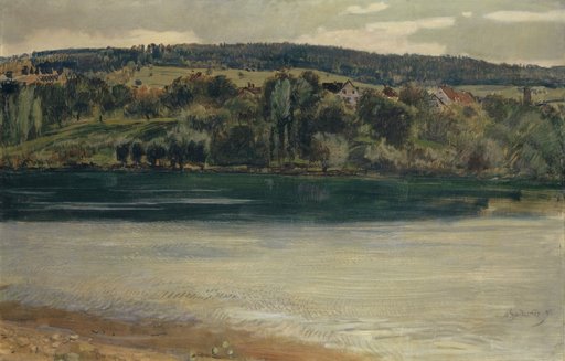The Rhine at Stein (Rhine Bank, Evening Mood)