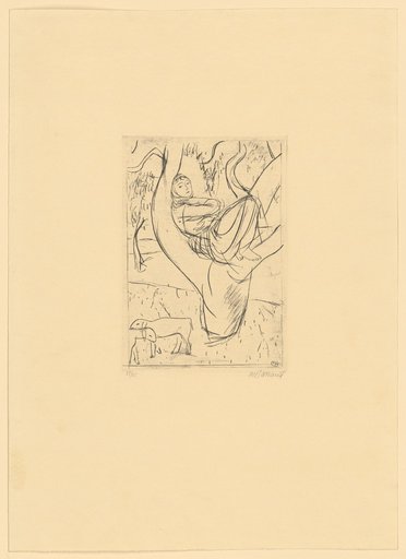 Resting Shepherdess in a Tree