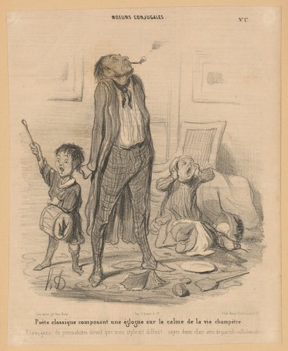 A Classical Poet Composing an Eclogue on the Calm of Country Life...