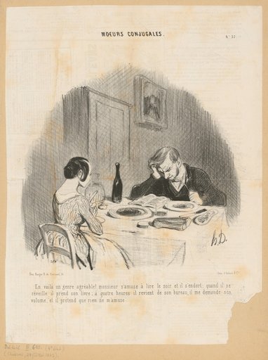 What a Pleasant Type! The Gentleman Amuses Himself Reading in the Evening and Falls Asleep...