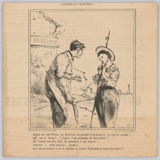 – Give me some fried fish, a beefsteak with apples, and a lobster!...