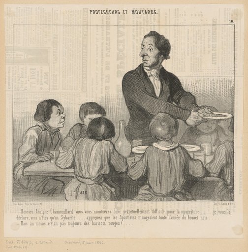 Monsieur Adolphe Chamouillard, you will therefore always be difficult about food...