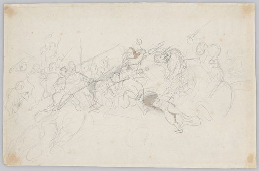 – Battle Scene, Preparatory Study for "La Bataille de Nancy"