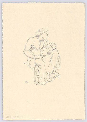 – The Artist's Wife – Seated Figure Playing with Child