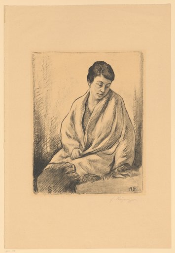 Seated Woman Wrapped in a Shawl