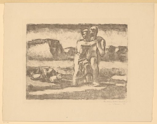 Shepherd Couple in a Loving Embrace