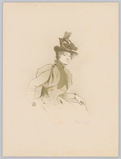 Half-Figure of a Seated Lady with Hat and Veil, Three-Quarter View to the Right