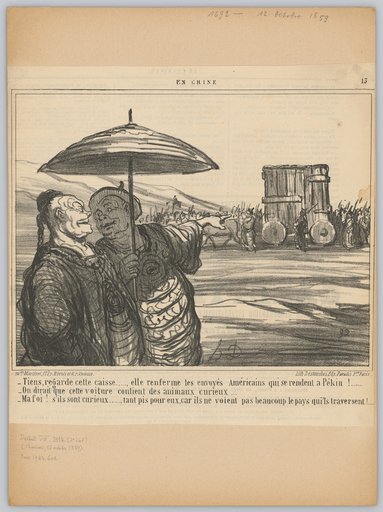 – Hey, Look at This Crate..... It Contains the American Envoys Heading to Peking!
