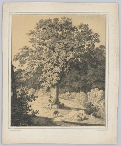 Flute-playing Shepherd under a Freestanding Tree