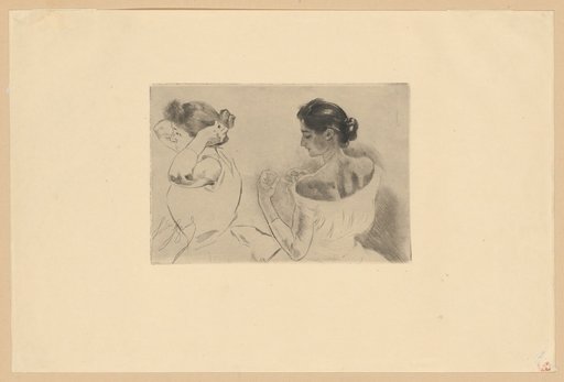 Two Women in Half-Length at Their Toilette